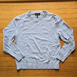 Banana Republic, Men's 100% Organic Cotton Crewneck Sweater, Light Gray, M